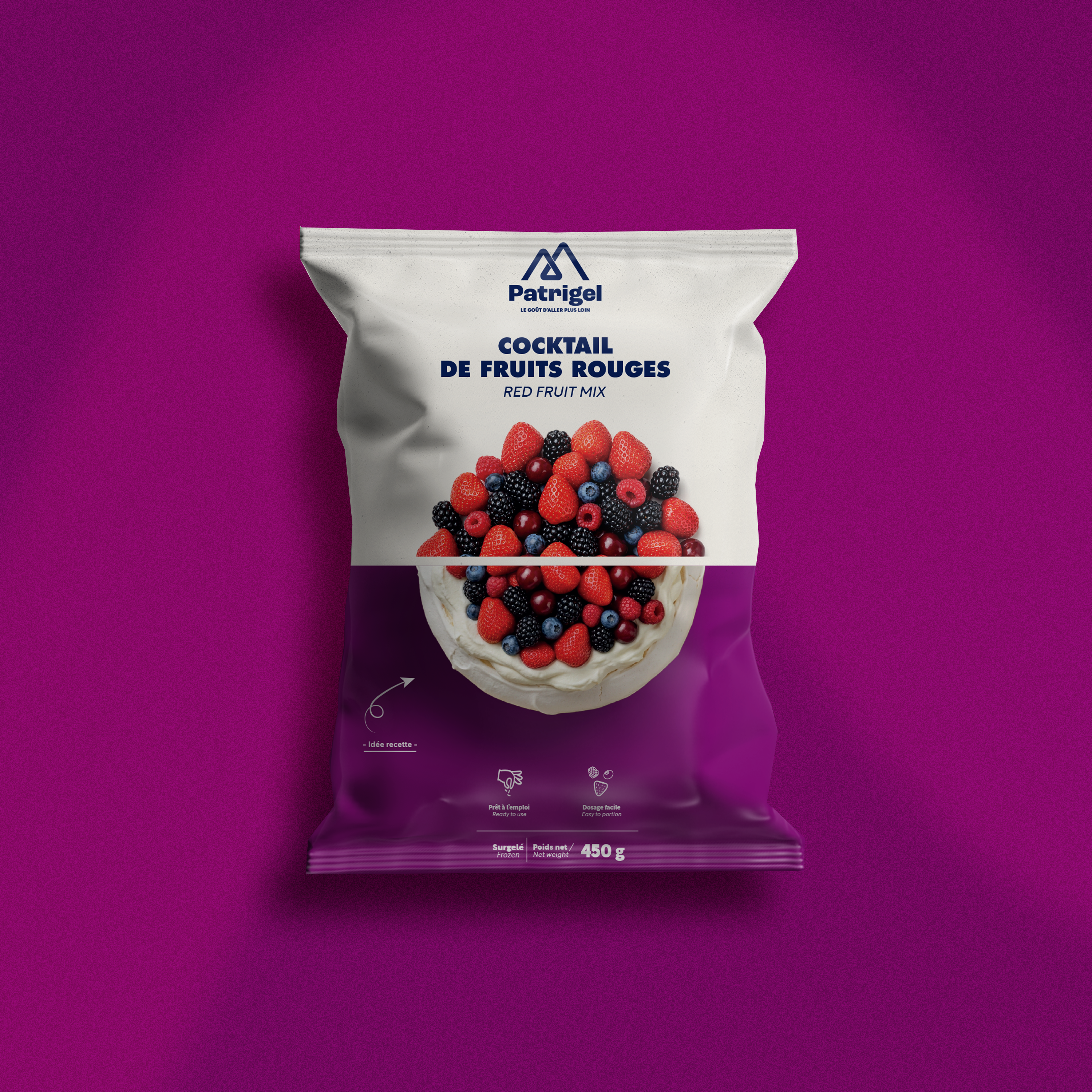 Sachet cocktail de fruits rouges surgelée 450 g Patrigel Sachet cocktail de fruits rouges surgelée 450 g Patrigel