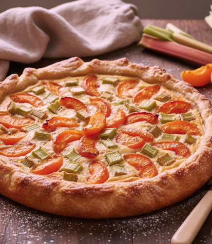 tarte abricot rhubarbe