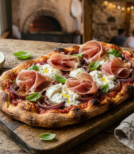 pinsa jambon cru