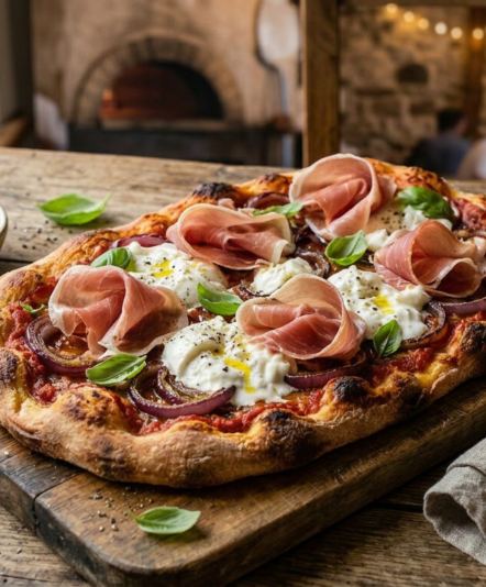 pinsa jambon cru