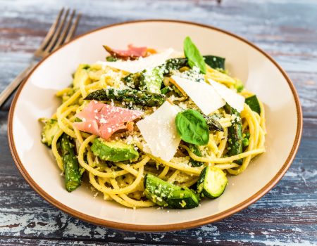 spaghetti légumes verts