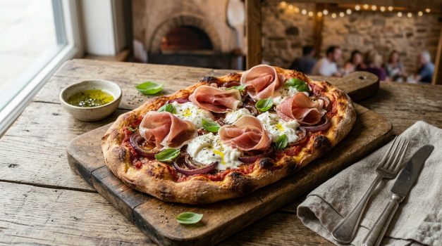 pinsa jambon cru